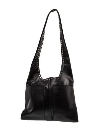 Pre-owned Gimaguas Leather Shoulder Bag In Black