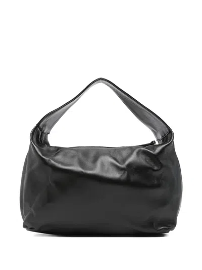 Gimaguas Leather Top-handle Shoulder Bag In Black