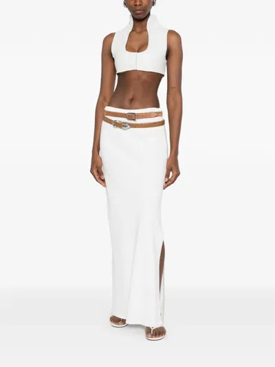 Gimaguas Leather Top In White