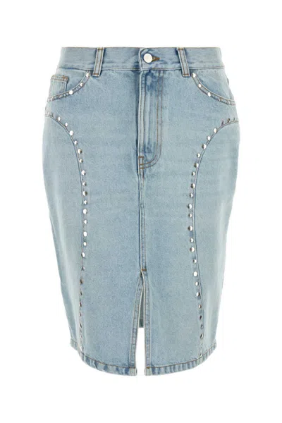 GIMAGUAS LIGHT BLUE LUNA MIDI SKIRT