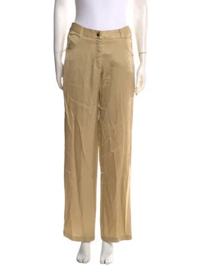 Pre-owned Gimaguas Linen Wide Leg Pants In Neutral