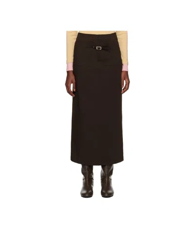 Gimaguas Lizzie Maxi Skirt In Brown