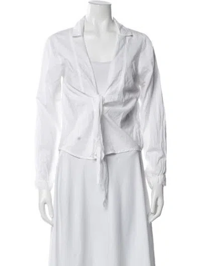 Pre-owned Gimaguas Long Sleeve Button-up Top In White