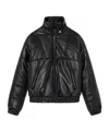 Gimaguas Long-sleeved Leather Jacket In Black