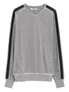 Gimaguas Lucas Stripe-detail Long-sleeve T-shirt In Gray