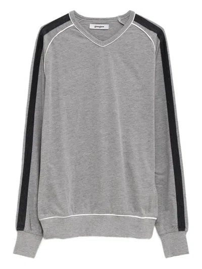 Gimaguas Lucas Stripe-detail Long-sleeve T-shirt In Gray