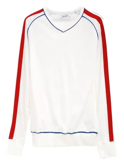 Gimaguas Lucas Stripe-detail Long-sleeve T-shirt In White