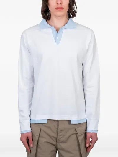 Gimaguas Luis Layered-effect Polo Shirt In Blue