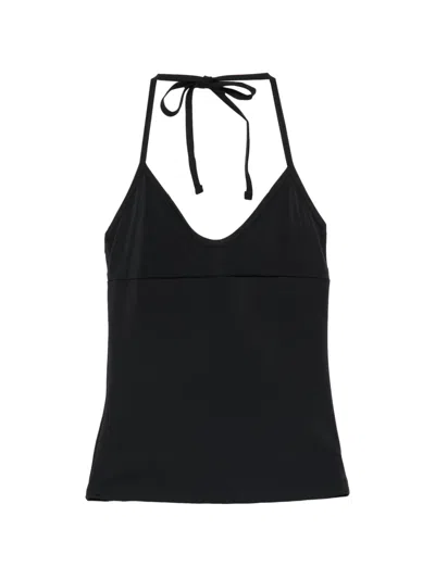 Gimaguas Lula Tie-fastening Sleeveless Top In Black