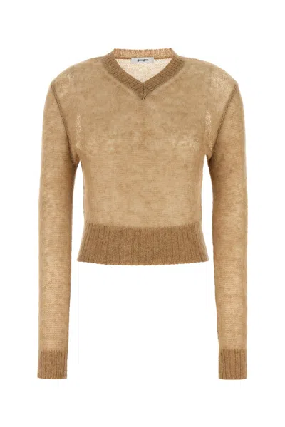 Gimaguas Camel Nylon Blend Mum Sweater In Brown