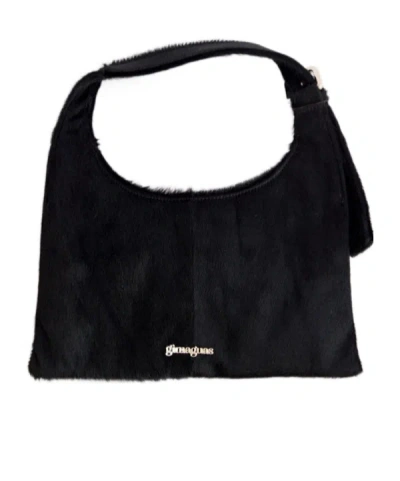 Gimaguas Magnetic Buckle Shoulder Bag In Black
