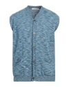 Gimaguas Man Cardigan Slate Blue Size Xl Cotton In Blue