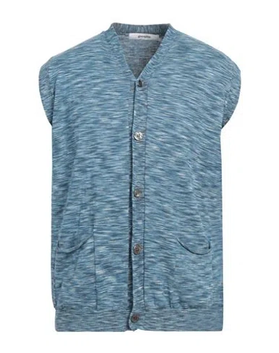 Gimaguas Man Cardigan Slate Blue Size Xl Cotton