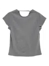 Gimaguas Manna Open-back Raw-edge Top In Gray