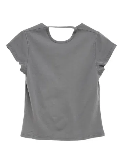 Gimaguas Manna Open-back Raw-edge Top In Gray