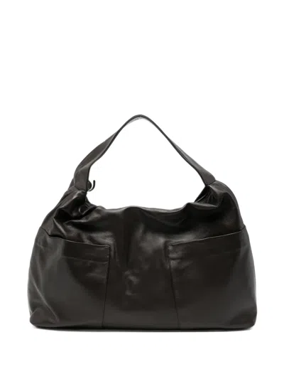 Gimaguas Maxi Sacco Panelled Leather Shoulder Bag In White