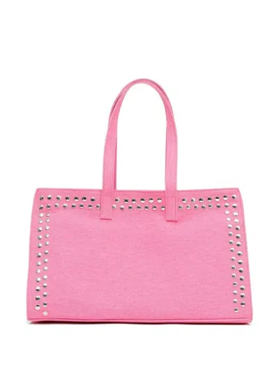 Gimaguas Medium Cotton Shopper Bag In Pink