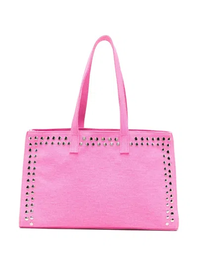 Gimaguas Medium Stud-embellished Tote Bag In Pink