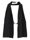 Gimaguas Mia Draped Buckle Halter Top In Black