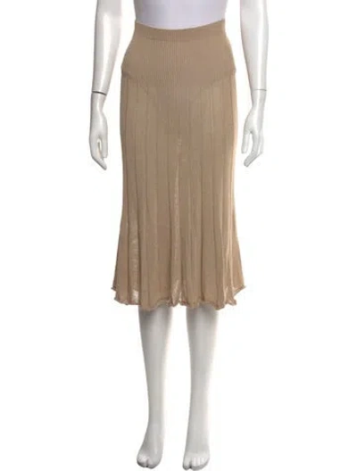 Pre-owned Gimaguas Midi Length Skirt In Neutrals