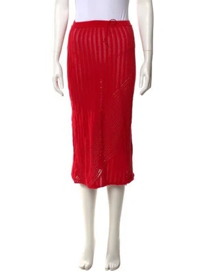 Pre-owned Gimaguas Midi Length Skirt In Red