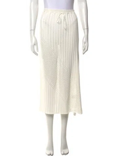 Pre-owned Gimaguas Midi Length Skirt In White