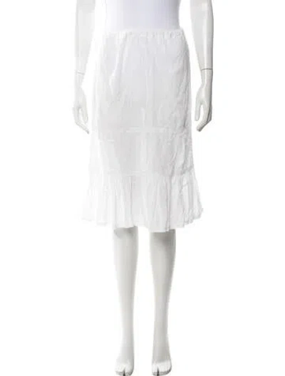 Pre-owned Gimaguas Midi Length Skirt In White