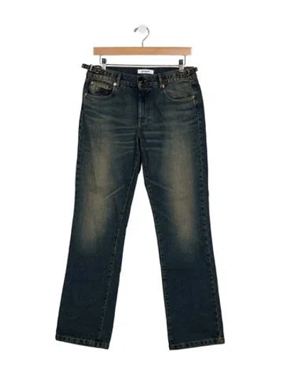Pre-owned Gimaguas Mid-rise Flared Jeans In Blue