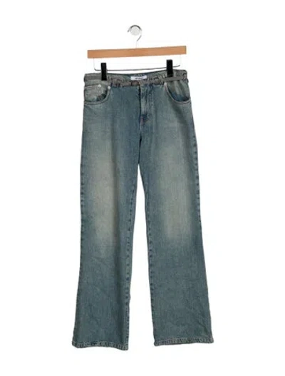 Pre-owned Gimaguas Mid-rise Flared Jeans In Blue