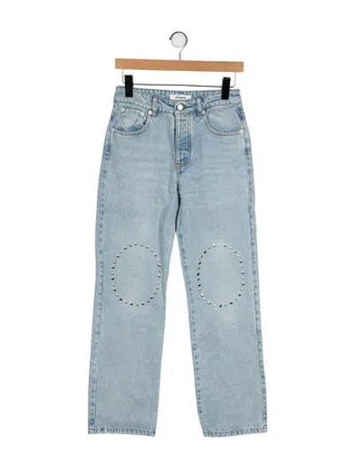 Pre-owned Gimaguas Mid-rise Straight Leg Jeans In Blue