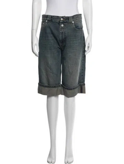 Pre-owned Gimaguas Mid-rise Straight Leg Jeans In Blue/green