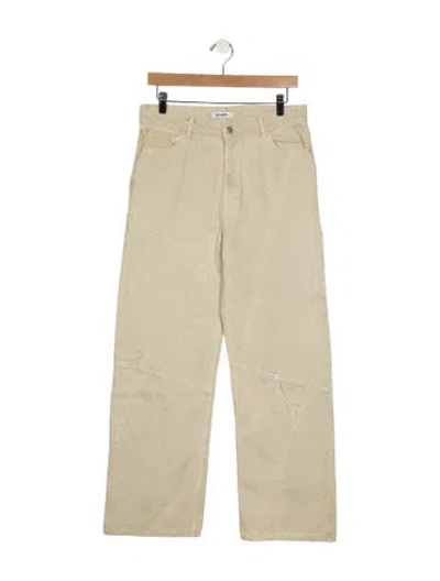 Pre-owned Gimaguas Mid-rise Straight Leg Jeans In Neutral