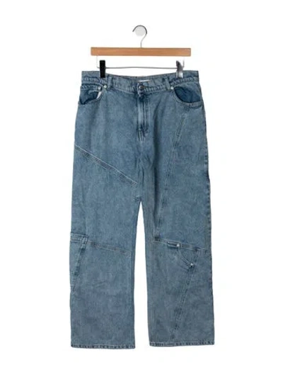 Pre-owned Gimaguas Mid-rise Wide Leg Jeans In Blue