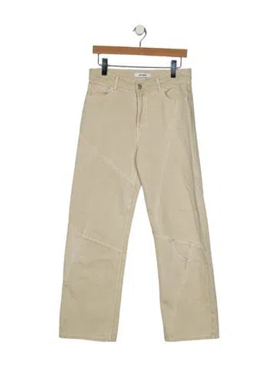 Pre-owned Gimaguas Mid-rise Wide Leg Jeans In Neutral