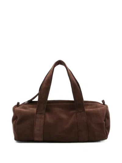 Gimaguas Mini Claudia Suede Barrel Tote Bag In Purple
