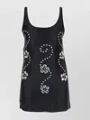 Gimaguas Mini Dress With Embellished Design And Fitted Silhouette In Black
