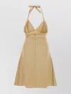 Gimaguas Mini Dress With Fitted Bodice And Flared Skirt In Neutral