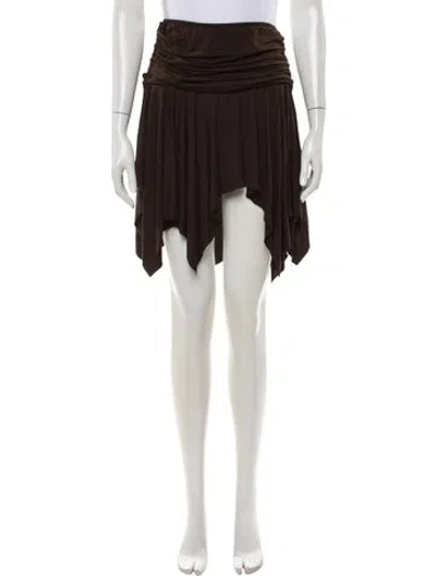 Pre-owned Gimaguas Mini Skirt In Brown