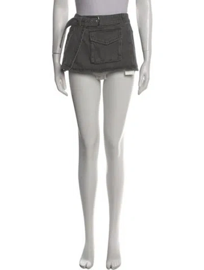 Pre-owned Gimaguas Mini Skirt In Silver