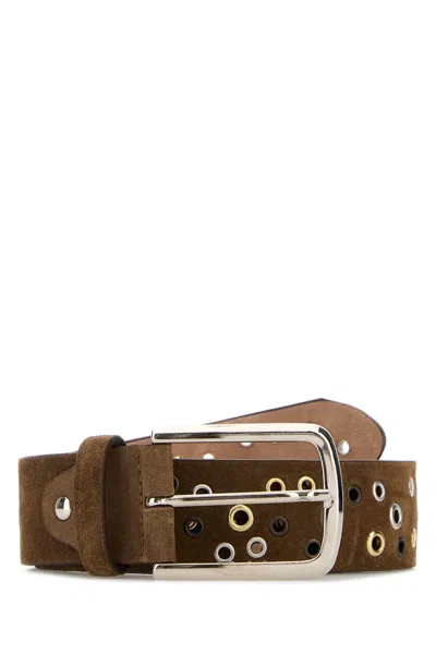 Gimaguas Mud Suede Rufus Mini Belt In Brown