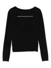 Gimaguas Natalie V-back Sweater In Black