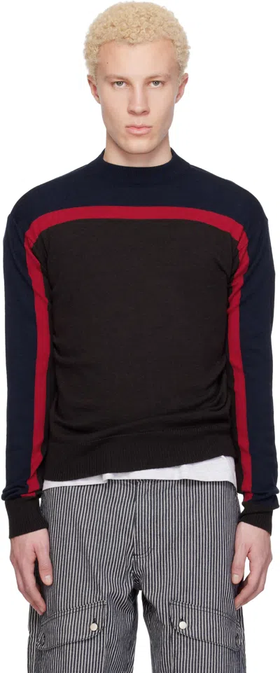 Gimaguas Navy & Brown Honey Sweater In Multi