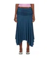 Gimaguas Navy Fortuna Midi Skirt In Blue