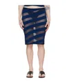 Gimaguas Navy Zebara Midi Skirt In Blue