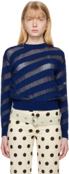Gimaguas Navy Zebara Sweater In Navy