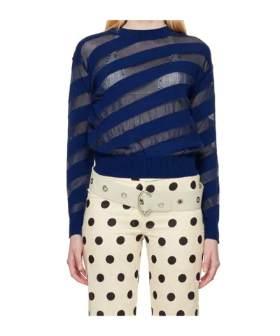 GIMAGUAS NAVY ZEBARA SWEATER