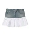Gimaguas Nena Denim Cotton Flare Mini Skirt In Blue