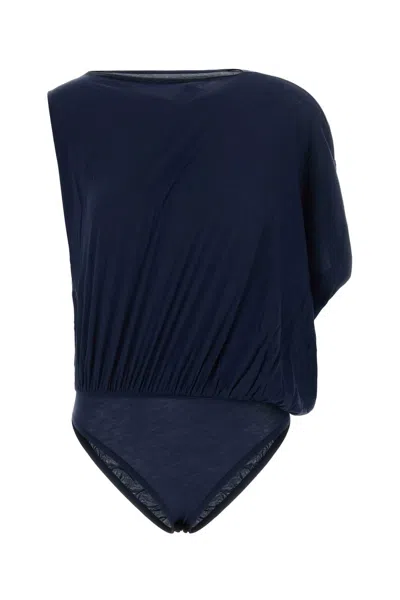 Gimaguas Nerida Draped Bodysuit In Blue