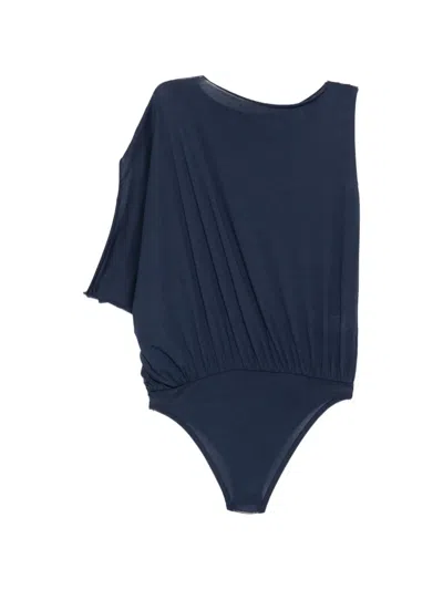 Gimaguas Nerida Draped Asymmetric Top In Blue