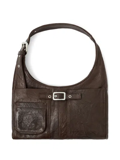Gimaguas Nicole Leather Tote Bag In Brown